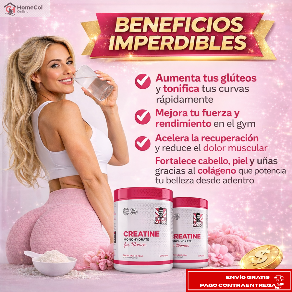 Oferta Especial 2x1: Old School Creatina™ - Fórmula Especial para Aumentar Glúteos y Busto