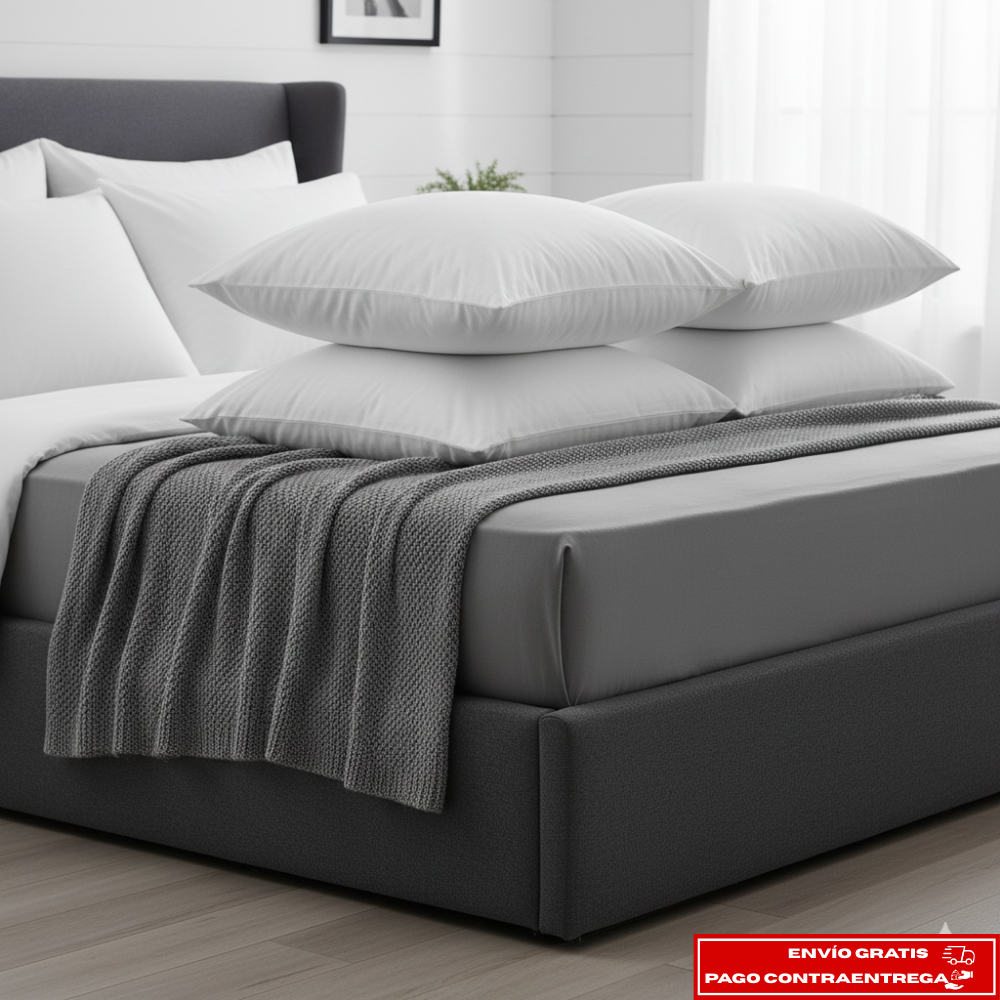 SET X2 Almohadas Descanso Premium™ FIBRA SILICONADA